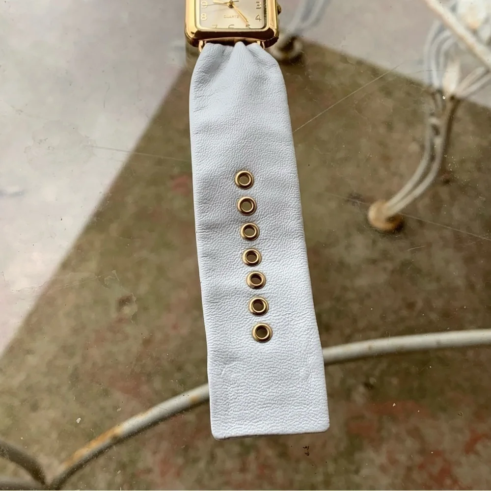 Joan Rivers Classics Womens Wristwatch White Leather Band